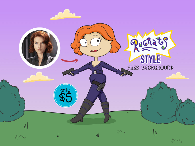 Make rugrats style cartoon character by Titansign Fiverr