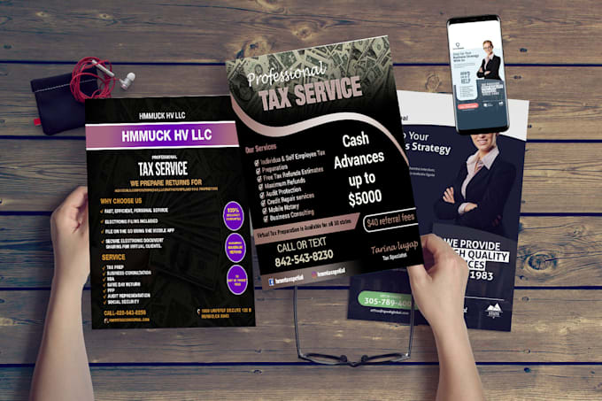 create professional tax flyer