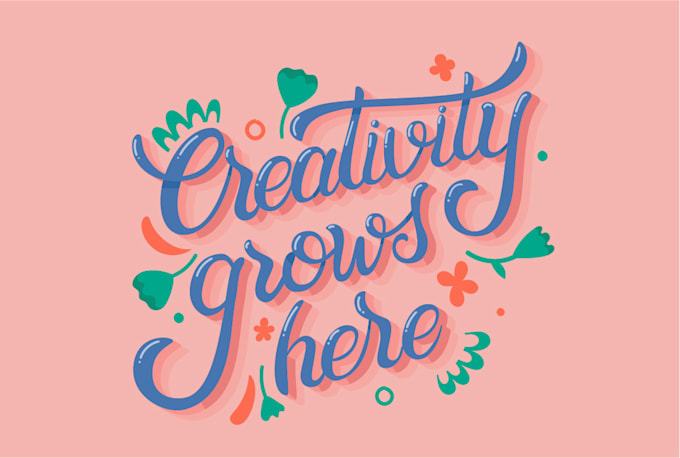 make a hand lettering design with your words