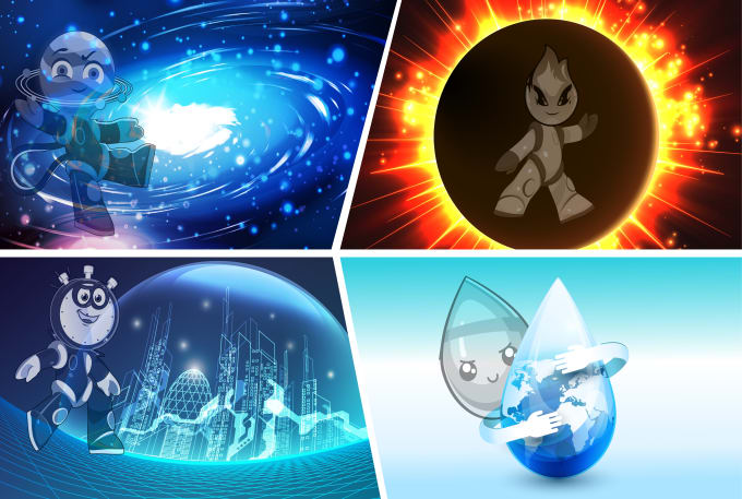 illustrate colorful storyboard for your animation projects