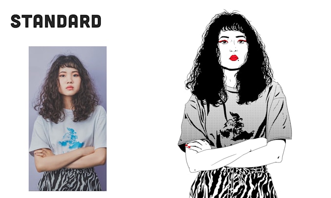 draw a realistic manga portrait