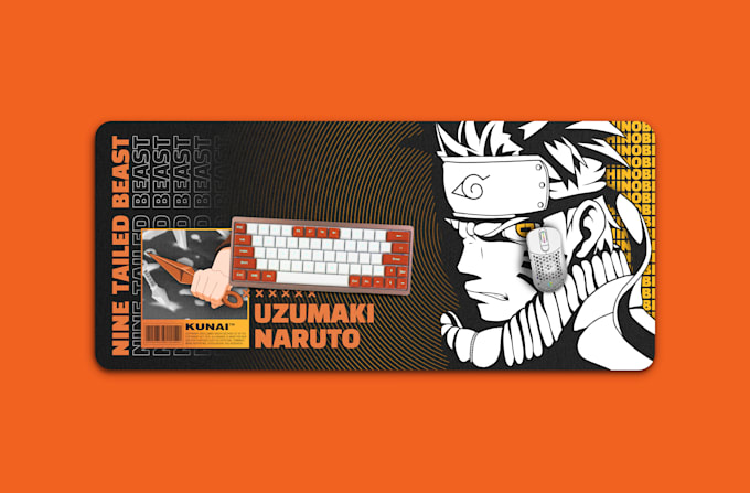 make anime or gamer modern designs for mouse pads