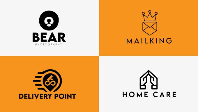 do 2 creative minimalist trendy logo designs for business