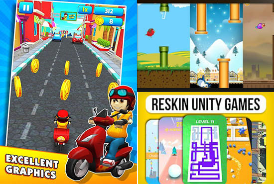 professionally reskin unity game or unity game development