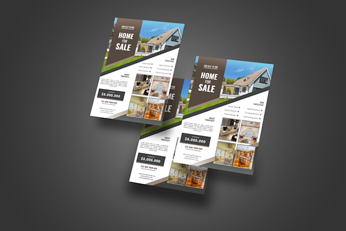 design stunning real estate poster or flyer for you