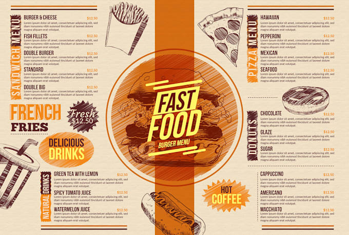 design restaurant menu, digital menu
