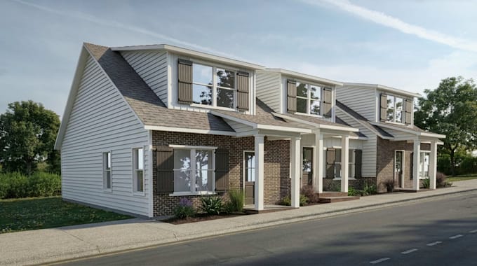 do photorealistic 3d architectural rendering of exteriors and interiors