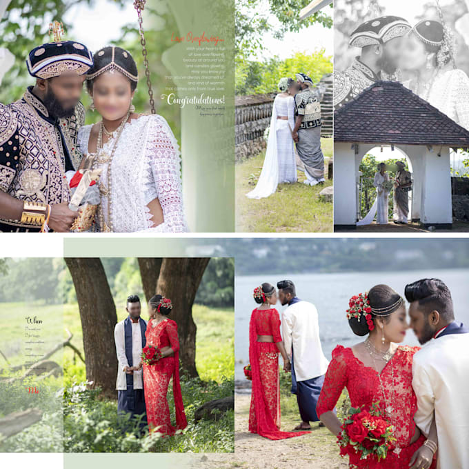 create wedding, pre shoot, engagement albums design