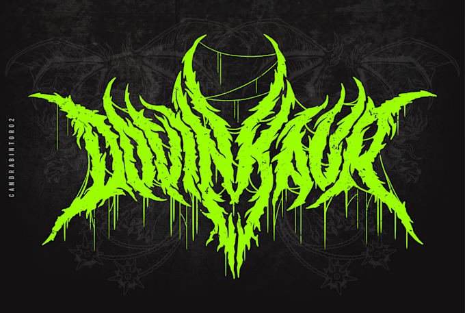 create brutal death thrash black metal band typography logo