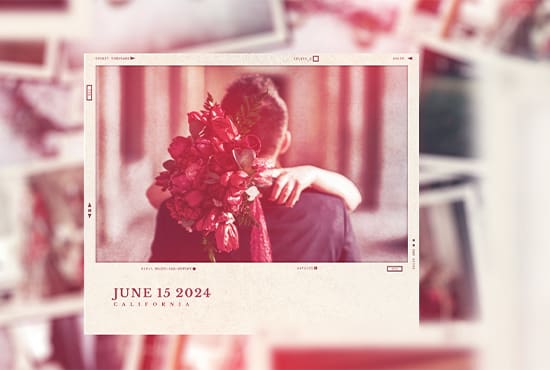 create wedding, birthday cinematic slideshow intro video