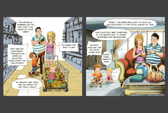 draw comic strip or storyboard