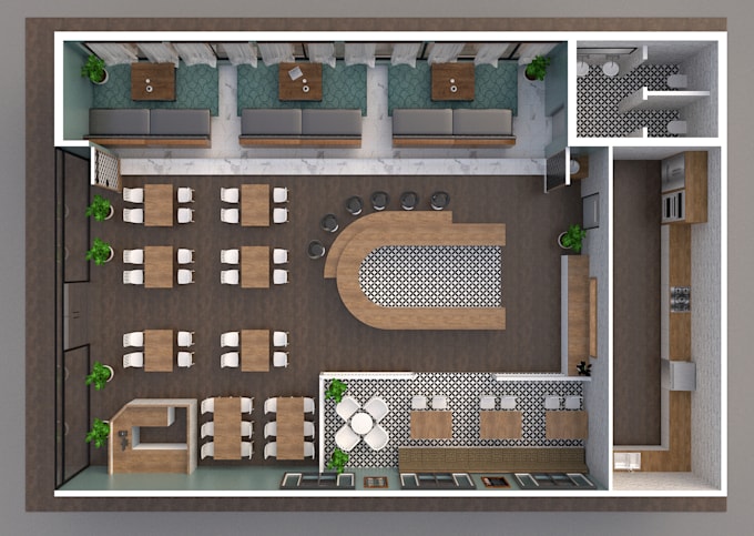 make 3d model of house villa home and restaurants