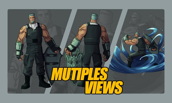 design character sheets for games and animation