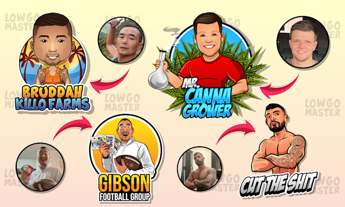 create you a unique custom cannabis cartoon logo