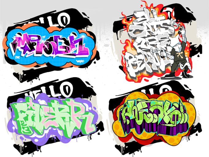 make cool graffiti style for your logo, tshirt, illustration