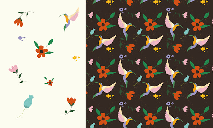 create seamless pattern design for fabric, textile etc