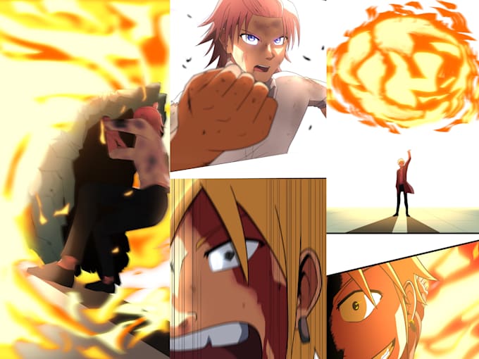 draw a manga page or webtoon for you