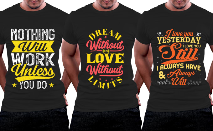 create custom typography t shirt design for print on demand