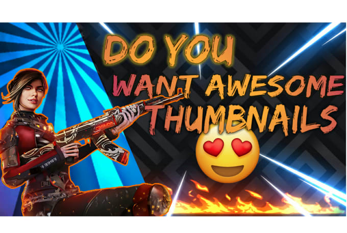 design awesome thumbnail for your youtube channel
