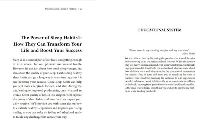 book formatting and layout design