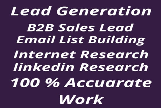 do email list building, web research, linkedin research