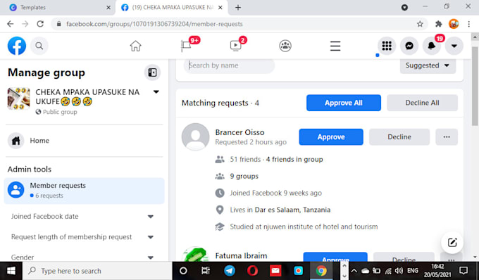 be your facebook group moderator