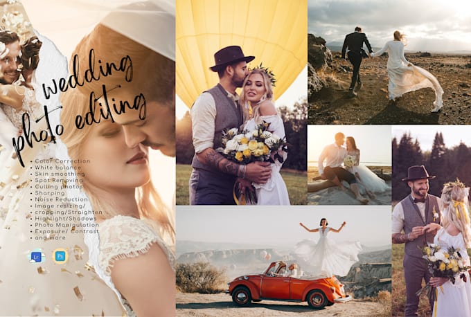 do wedding and event photo retouching
