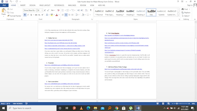 write scripts for voice over artists and for youtube videos