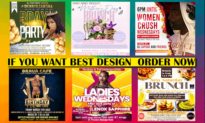 design a leaflet printing flyer, food flier in same day