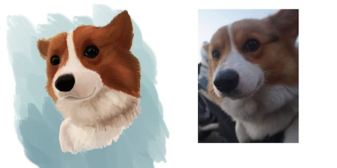 make portrait in semirealist anime style