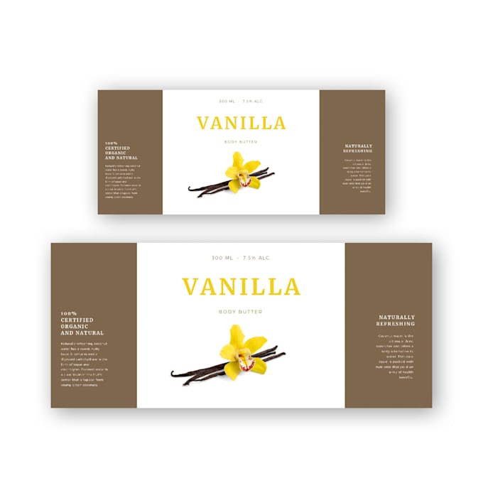 design editable candle or body butter label