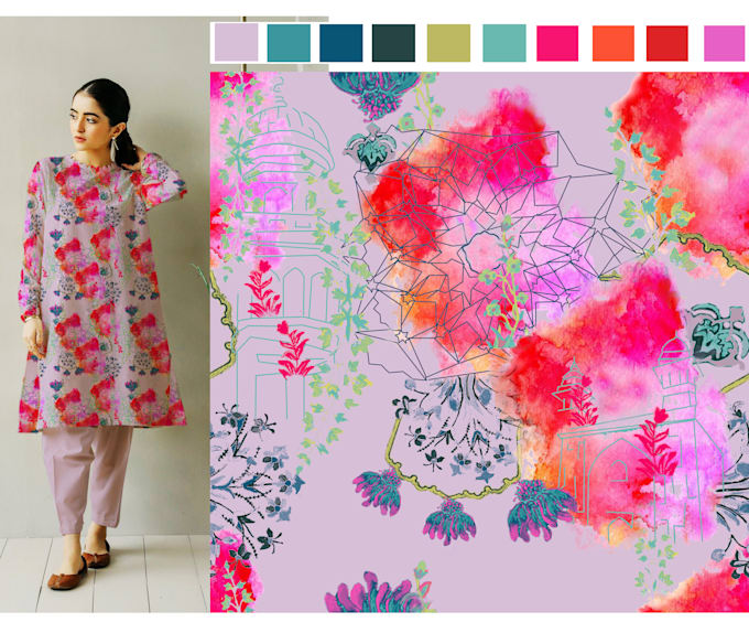 generate textile patterns and prints for fabric