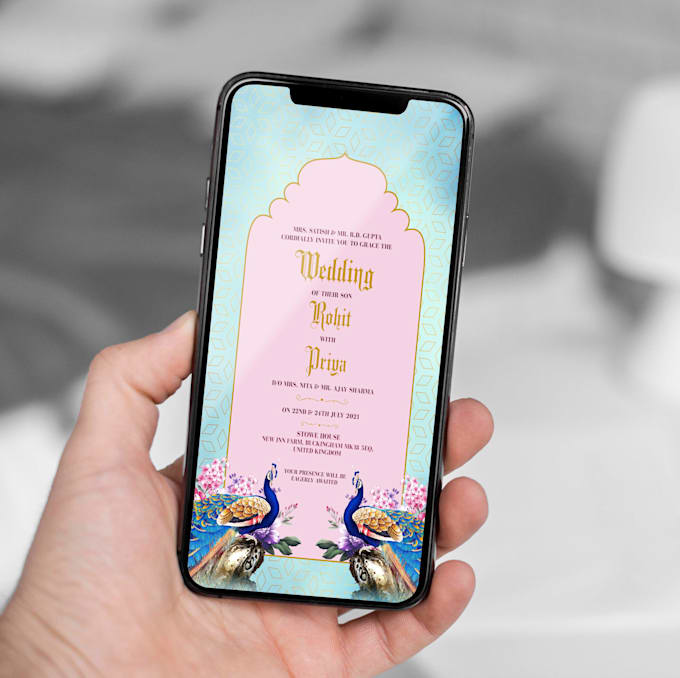 design indian wedding invitation video