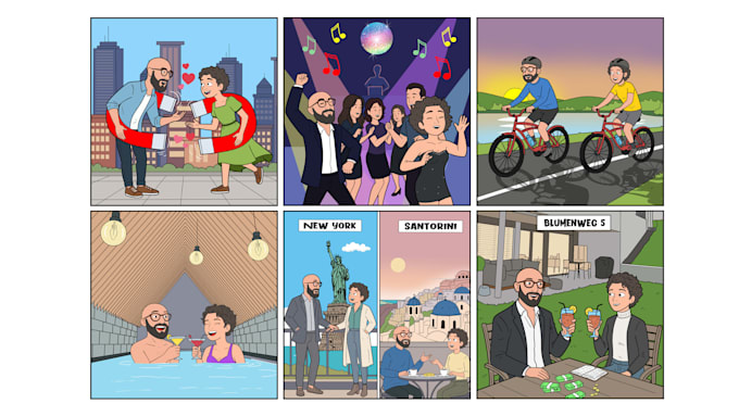 create a personalized comic strip for you in a cartoon style