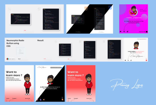 Design coding related instagram post for your ig by Pranay_logos | Fiverr