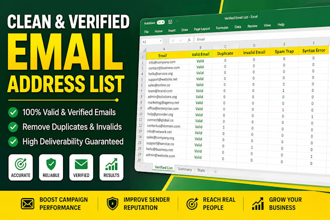 do bulk email validation, verification and list cleaning service