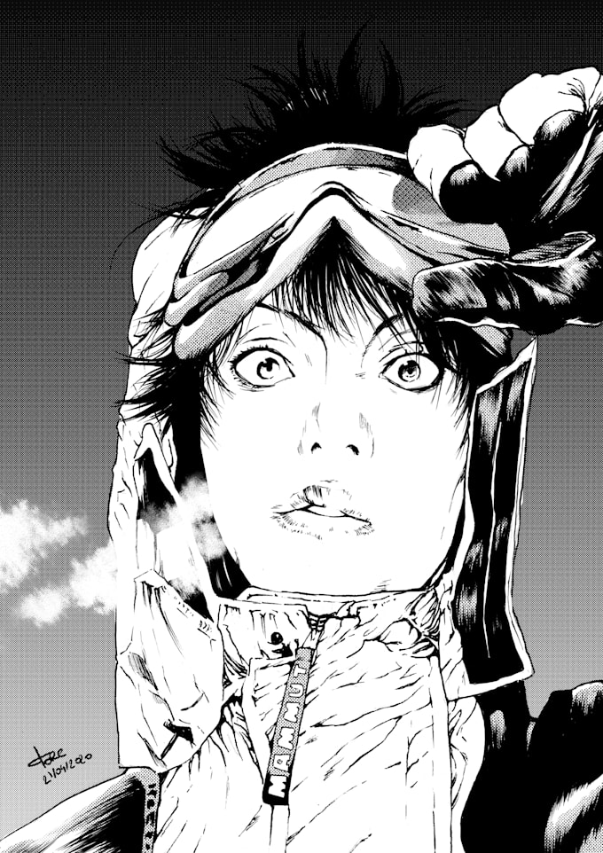 Drawing an anime or manga illustration by Filipe tore Fiverr