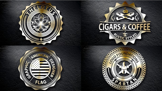 design a vintage retro stamp badge or rustic logo