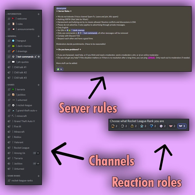 Create a discord server to your liking by Blondekinobe | Fiverr - Discord Server Liking Content Tool