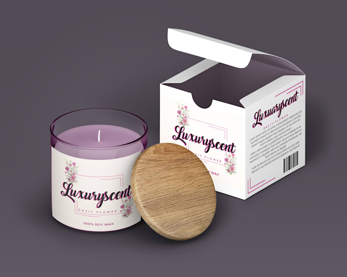 do minimal candle label and product label design