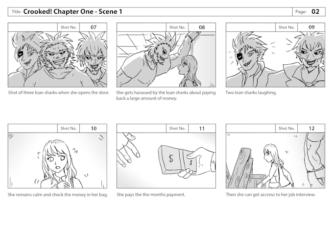 create storyboard for your film, video, animation or project