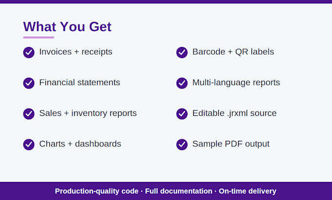 build any type of jasper report for your application
