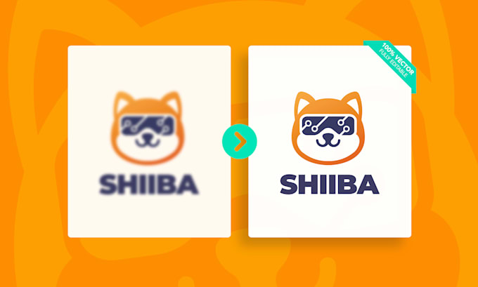 recreate your ai generated or old logo in vector