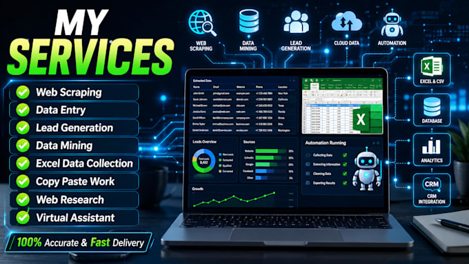 do web scraping, web scraper, data scraper, and data entry