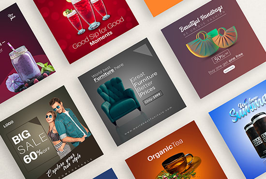 design unique instagram posts and carousel, etc