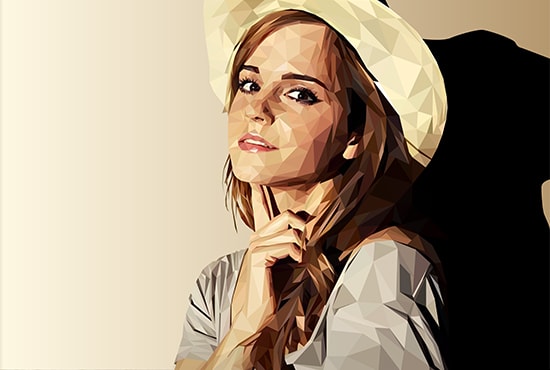 create a professional low poly portrait