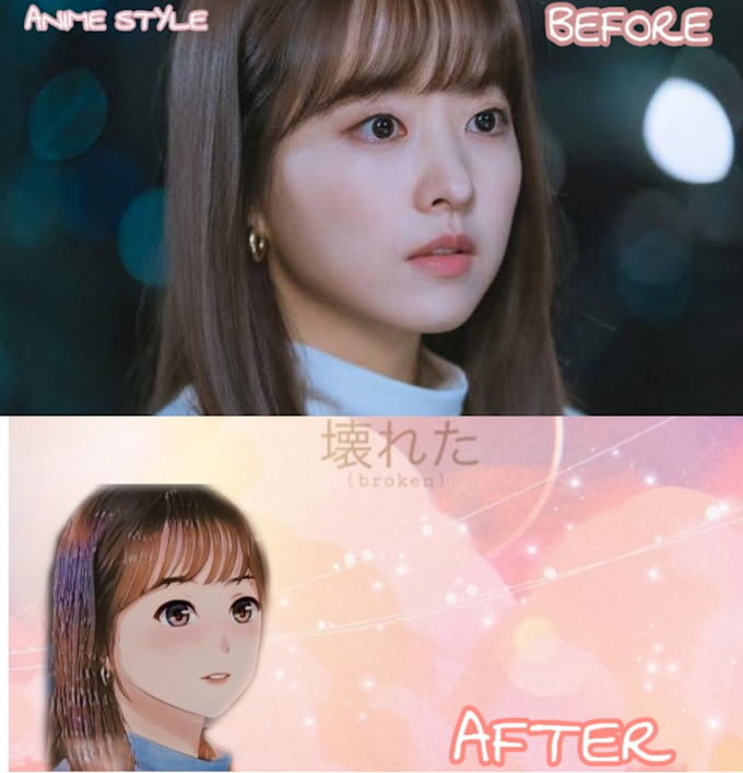 Turn your photo into anime drawing by Rainbowscale Fiverr