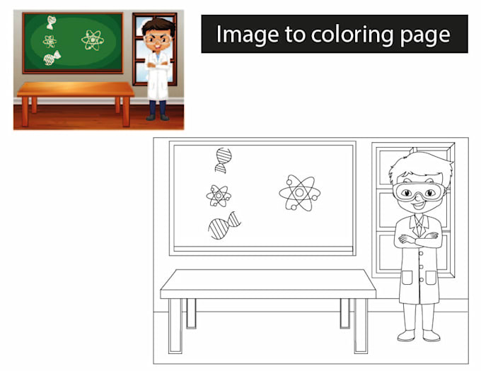 convert your photos into a coloring book pages
