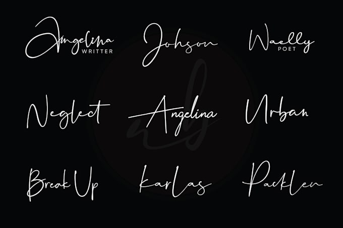 do script handwritten signature luxury text logo design