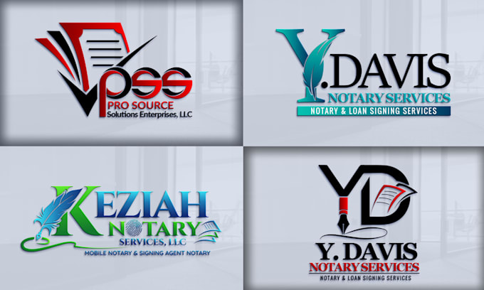 make outstanding notary, accounting, consultancy, business logo